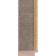 Silver mesh, embossed Gold rebate lip Picture Moulding 42mm Silver mesh, embossed Gold rebate lip Picture Moulding 42mm