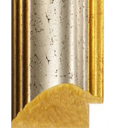 Crackled Silver, Gold outer edges Picture Moulding 50mm Crackled Silver, Gold outer edges Picture Moulding 50mm