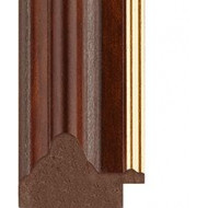 Mahogany, Gold rebate lip Picture Moulding 35mm Mahogany, Gold rebate lip Picture Moulding 35mm
