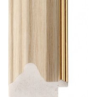 White Oak, Gold rebate lip Picture Moulding 35mm White Oak, Gold rebate lip Picture Moulding 35mm