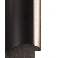 Black Ash, Silver rebate lip Picture Moulding 43mm Black Ash, Silver rebate lip Picture Moulding 43mm