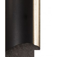 Black Ash, Silver rebate lip Picture Moulding 43mm Black Ash, Silver rebate lip Picture Moulding 43mm