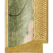 Green floral, Gold outer edges Picture Moulding 49mm Green floral, Gold outer edges Picture Moulding 49mm