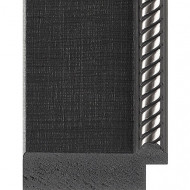 Black Mesh, Embossed Silver Rope Black Mesh, Embossed Silver Rope
