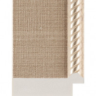 Cream Mesh, Embossed Silver Rope Cream Mesh, Embossed Silver Rope