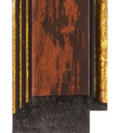 Dark Brown wash, Gold outer edges Picture Moulding 32mm Dark Brown wash, Gold outer edges Picture Moulding 32mm