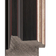 Textured black, silver lip Picture Moulding 53mm Textured black, silver lip Picture Moulding 53mm