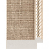 Cream Mesh, Embossed Silver Rope