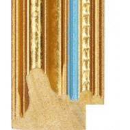 Marbled Gold, Blue line Picture Moulding 33.5mm 