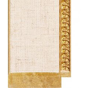 Hessian mesh, embossed Gold rebate lip Picture Moulding 42mm 