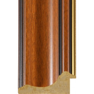 Teak, Gold rebate lip Picture Moulding 70mm 